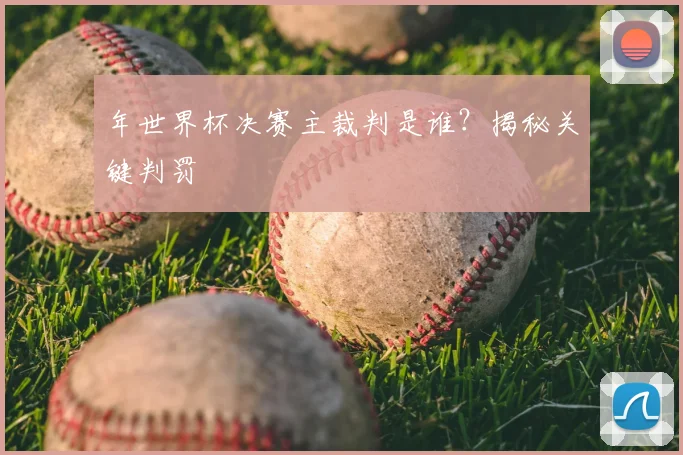 年世界杯决赛主裁判是谁？揭秘关键判罚